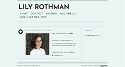 Desktop Screenshot of lilyrothman.com