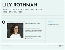 Tablet Screenshot of lilyrothman.com